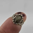 Vintage Mid Century Sterling Silver Petite Bell Trading Post Baby Ring Size 2.5