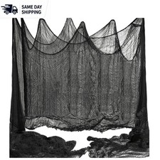 Scary 400 x 39 Inch Black Creepy Cloth - Perfect for Spooky Halloween Parties