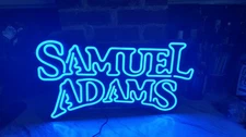 Samuel Adams Beer Brewing Sign LED Light Up Bar 2 Way Light Tavern Pub Man Cave
