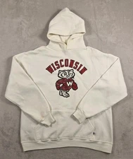 Vintage Wisconsin Badgers Hoodie Mens XL Russell Athletic NCAA