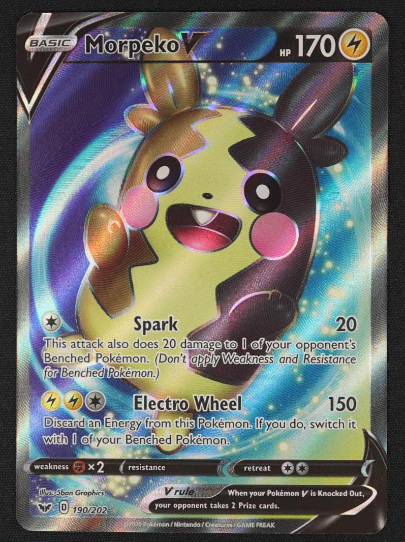 2020 Morpeko V 190/202 Sword & Shield Base Set Pokémon TCG Trading Card Game