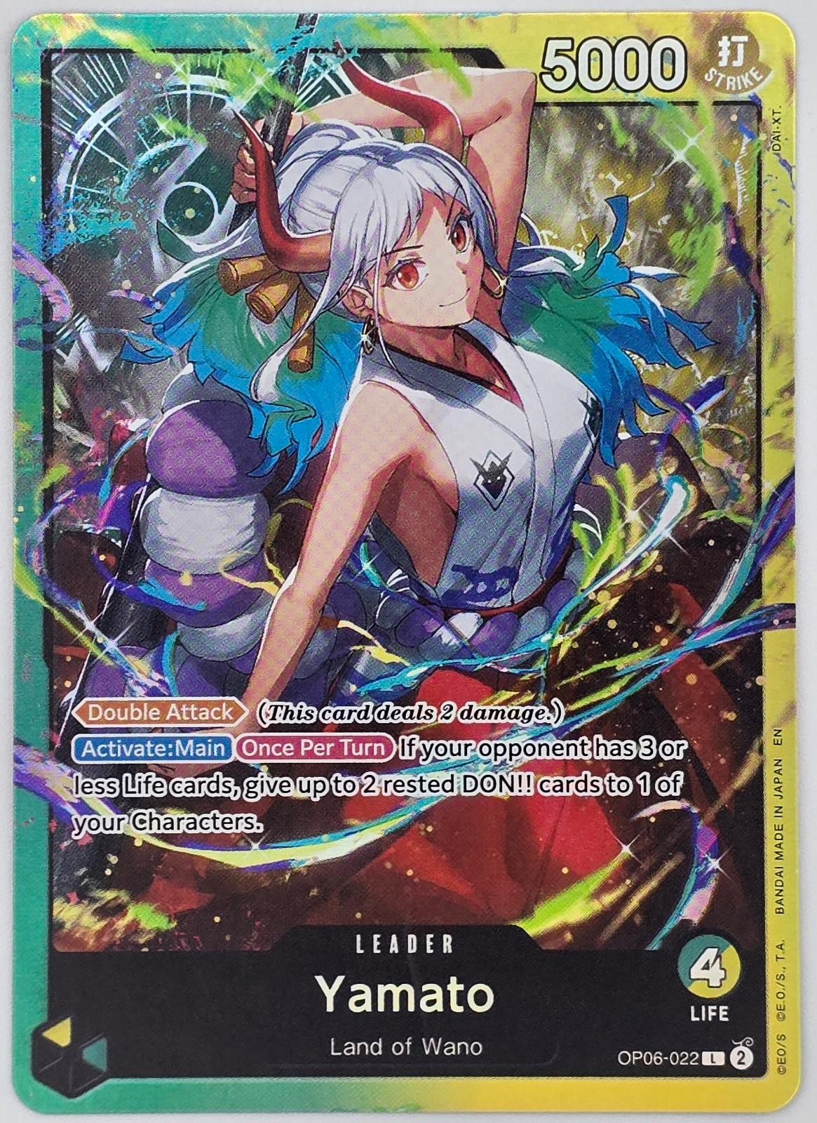 Yamato OP06-022 Leader Starter Deck 28: GREEN/YELLOW Yamato One Piece Foil NM