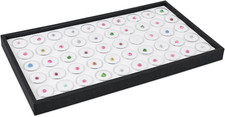 Stackable White Foam Gem Jars Display Tray for Collectibles