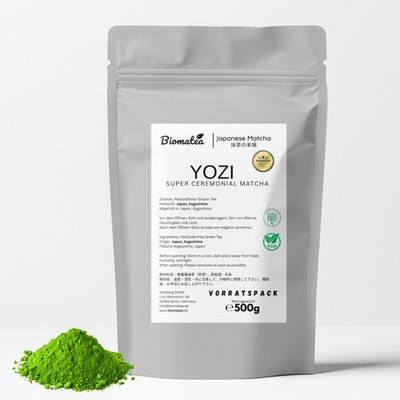YOZI 500g Super Ceremonial Matcha Tee Pulver aus Japan, Kagoshima Matcha Atelier