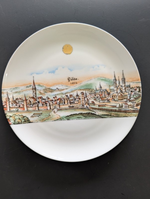 Plankenfels Porzellan Bavaria Fulda Porcelain Collector Plate German 10in