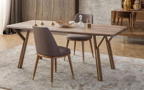 Garnitur Esszimmer Stuhl Set 6X StüHle + Esstisch Luxus MöBel Gruppe Essgruppe-image
