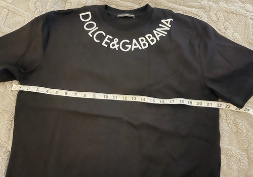 NWTDolce & Gabbana Logo Print Men's Cotton T-Shirt Black Medium - Picture 3 of 4