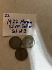 1922 Morgan Silver Dollar Set Of 3 #22