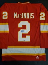 Al MacInnis Autographed Atlanta Flames Adidas Team Classics Jersey Frozen Pond