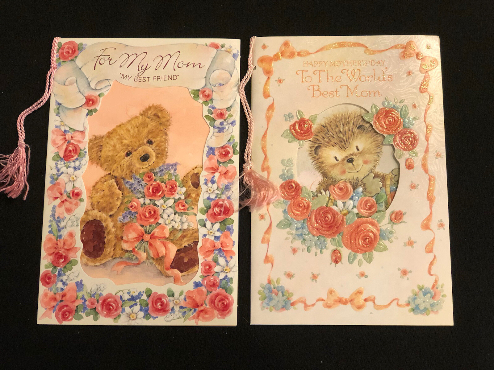 Vintage Mother’s Day Greeting Cards Lot Simon Elvin Teddy Bear Hedgehog ~ Unused