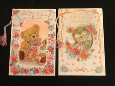 Vintage Mother’s Day Greeting Cards Lot Simon Elvin Teddy Bear Hedgehog ~ Unused
