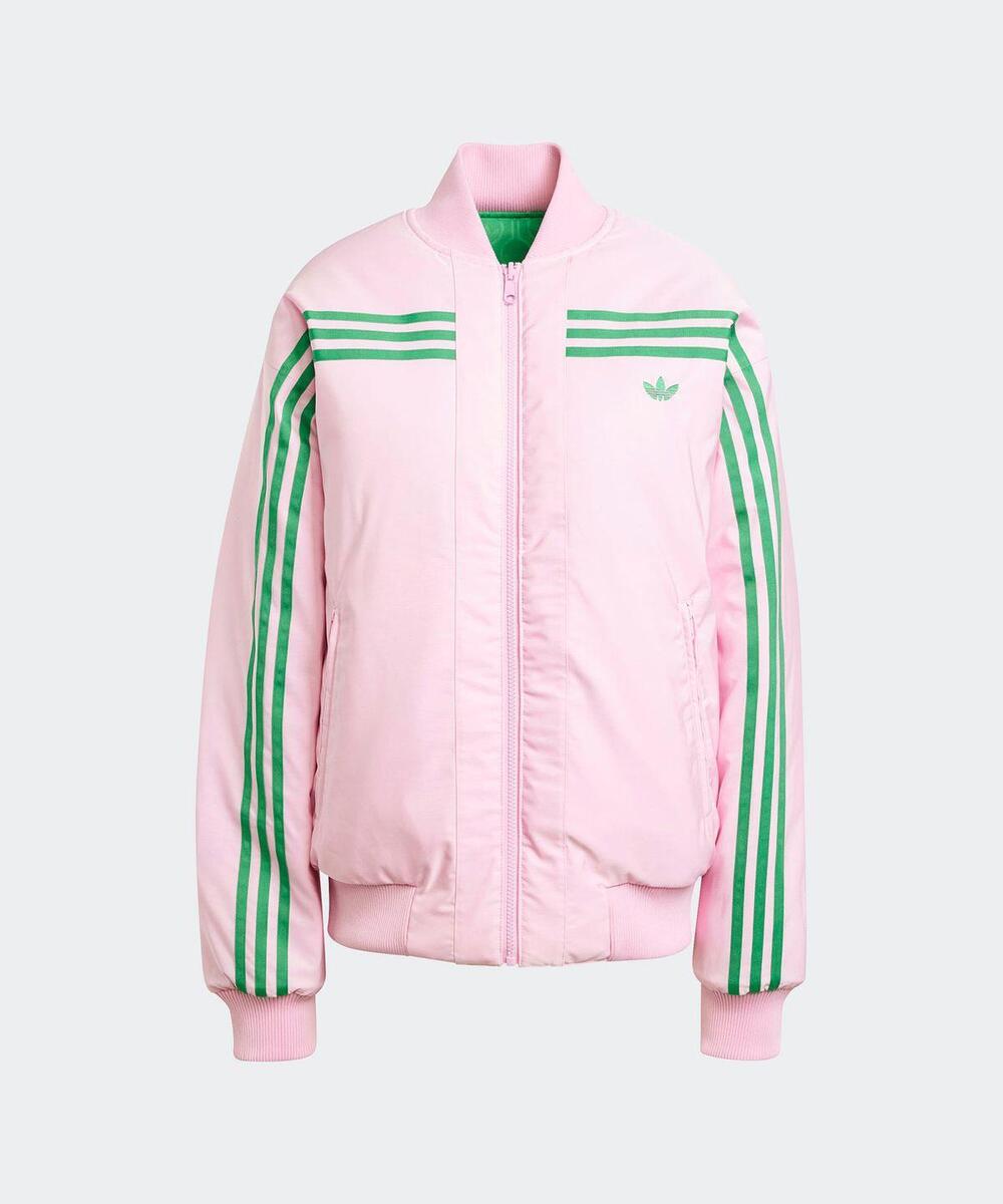 Genuine Adidas 70S Reverse Bomber Jacket -Green: Pink Genuine Adidas 70S Reverse Bomber Jacket -Green: Pink