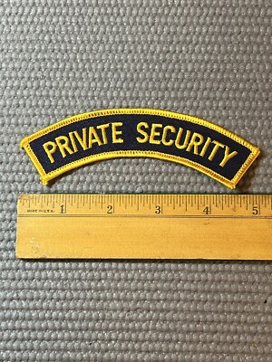 PATCH SHOULDER TAB YELLOW AND BLACK  Private Security  unused