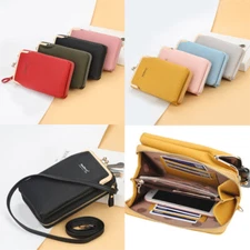 Small Crossbody Phone Bag for Women Leather Wallet Purse with Shoulder Strap