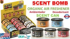 SCENT BOMB ORGANIC CAR AIR FRESHENER SCENT CAN (60 DAYS OF FRESHNESS) 1.5 OZ CAN