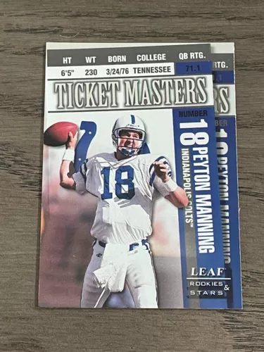 1998 Rookies & Stars Ticket Masters Peyton Manning Marshall Faulk #16 /2500