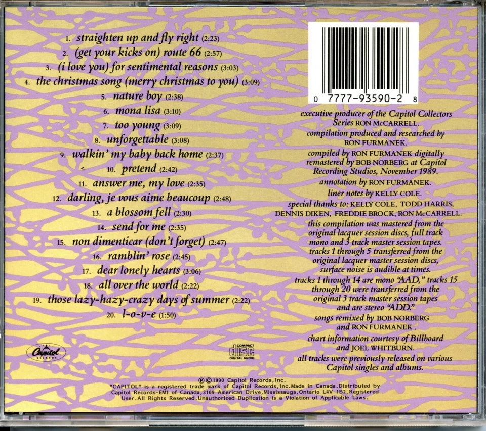 Nat King Cole - Capitol Collector's Series - Image 2 of 3