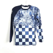 Volcom women's base layer top abstract check print S stretch thermal longsleeve