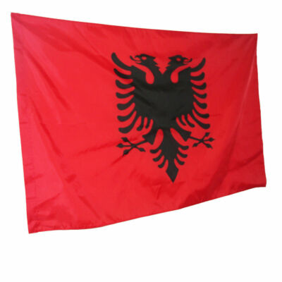 ALBANIAN FLAG NATIONAL NEW ALBANIA BANNER 130 X 90 CM DOUBLE HEADED EAGLE OFFIC.
