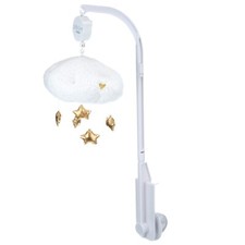 Little Love: White Sherpa Cloud Musical Mobile by NoJo