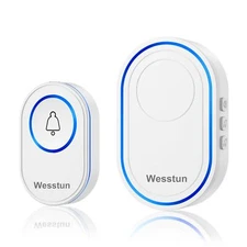 Wireless Doorbell Ip67 Waterproof Home Doorbell Kit Operating At 150m With 39 Ch