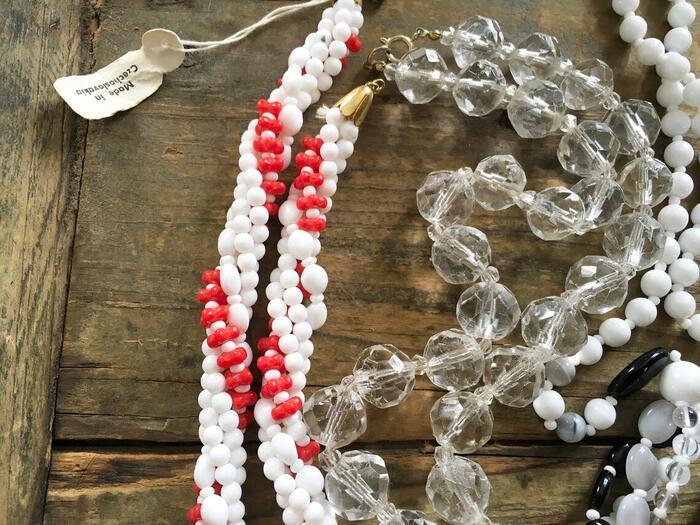 Variety Lot 7 Vintage Glass Bead Necklaces Czech Glass Some w Tags Wear