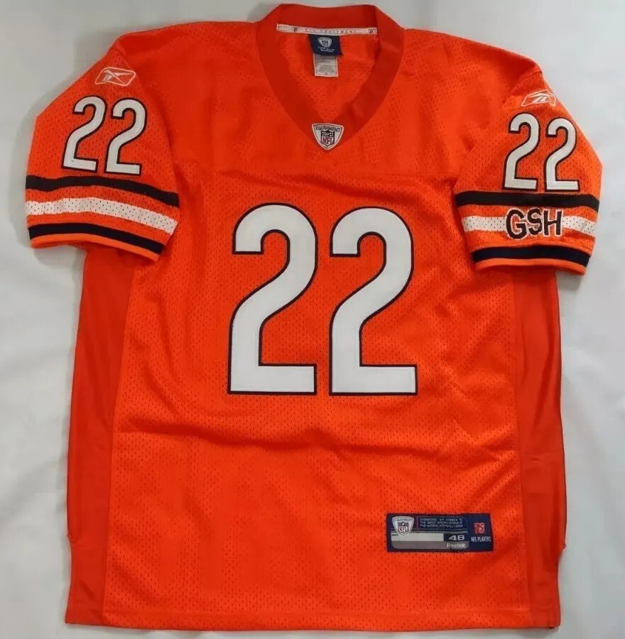 VTG REEBOK ON FIELD CHICAGO BEARS 22 FORTE ORANGE THIRD ALTERNATE