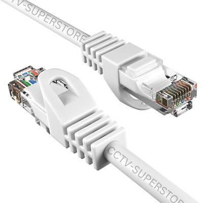 15FT Cat5e Ethernet Cable RJ45 UTP LAN Patch Cord Gaming Xbox PS4 PC CAT5 White