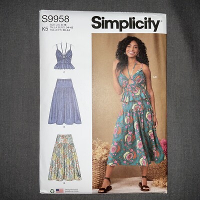 SIMPLICITY S9958  TOP SKIRT MISSES SIZES 8 10 12 14 16   UNCUT FF Sewing Pattern