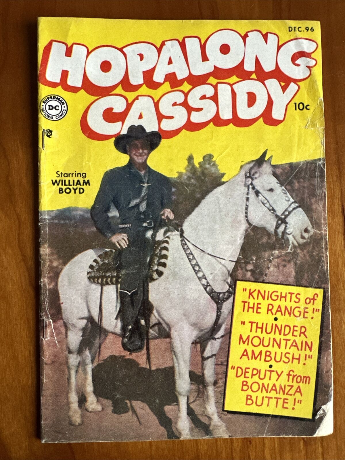 hopalong cassidy Comic Book Dec. 96 Knights Of The Range William Boyd DC Comics