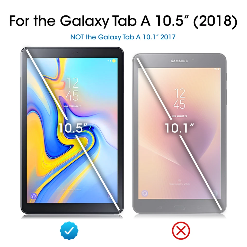 Samsung Galaxy Tab A 10.5 amFilm Tempered Glass Screen Protector (2 Pack) - Image 2 of 4