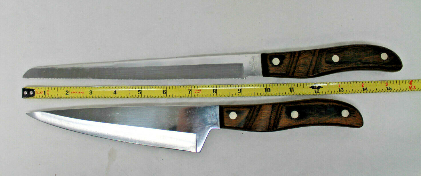 Vintage Ekco Arrowhead Flint Knife Set 4 Knives Chef Bread Butcher eBay