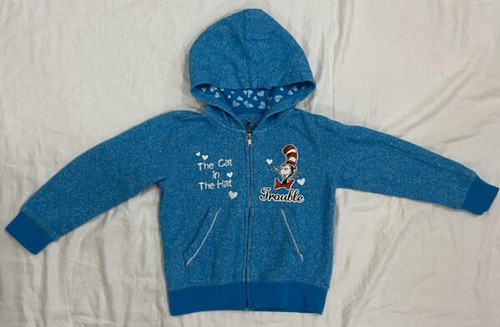Universal Studios Kids Cat in the Hat Trouble Hooded Sweatshirt Size Small 6/8 - Picture 5 of 5