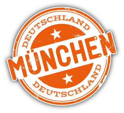 Munchen City Germany Grunge Travel Stamp Car Bumper Sticker Decal