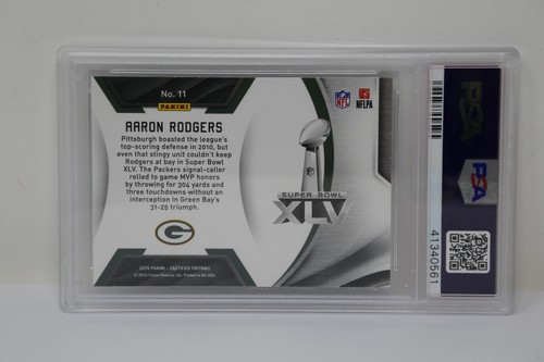 2016 Panini Certified #11 Aaron Rodgers Certified Champ. Mirror Blue/50 🔥PSA 10 - Picture 6 of 7