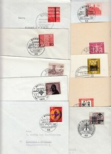 BRD, Bundesrepublik, 20 FDC, meist gelaufen, aus den 60er Jahren, Angebot 3 