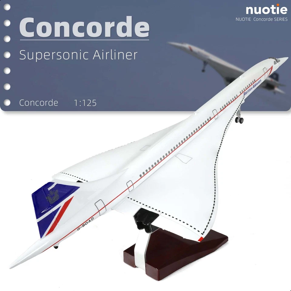 Modelo de avión 1:125 Concorde Singapore Airlines preconstruido diecast Foto 4 de 4