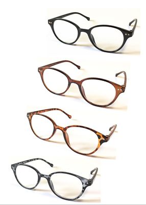 Leichte Retro Lesebrille mit runden Gläsern Vintage Style / modisches Design L107