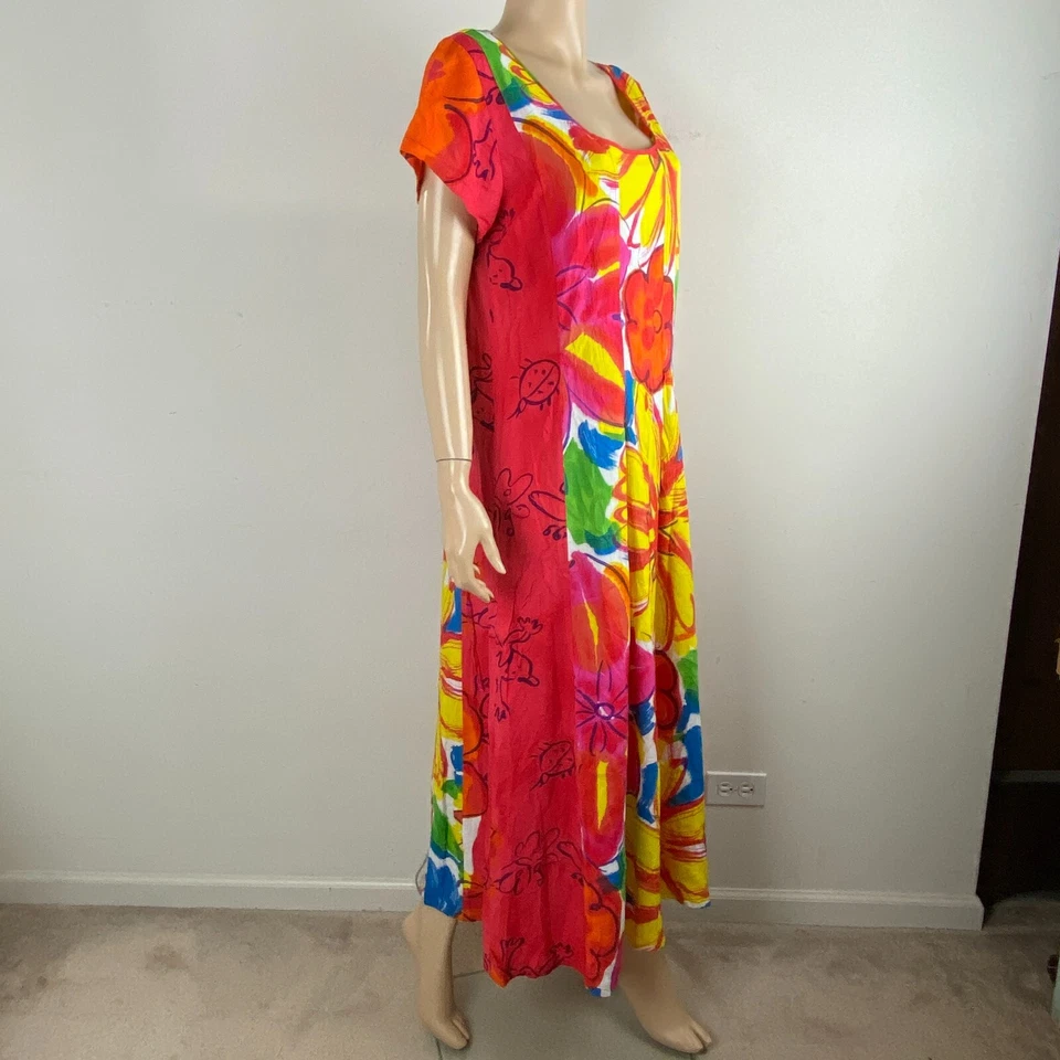 Jams World Dress Womens Maxi Furphy Attractive Brilliant Colored Tie Back XL - Image 4 of 4