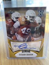 2021 Leaf Draft Picks Football TA'QUON GRAHAM XRC Auto Autograph