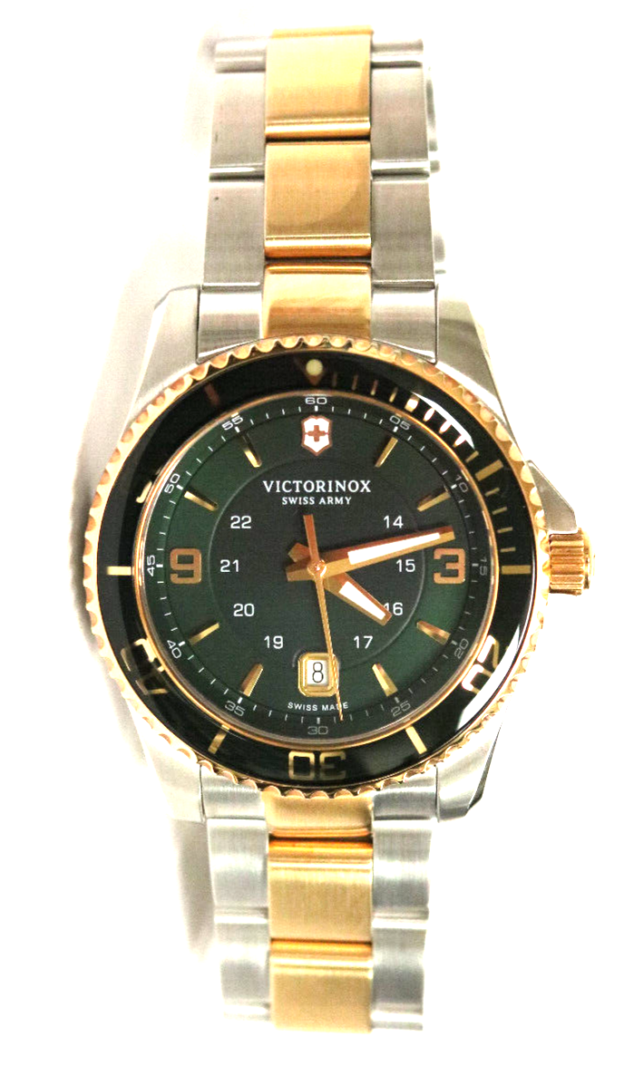 New Victorinox Maverick Large Quartz Green Dial Men's Watch 242008