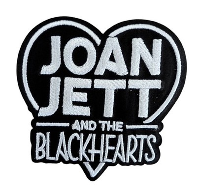 Joan Jett & The Blackhearts Iron On Embroidery Patch, Joan Jett Heart Patch
