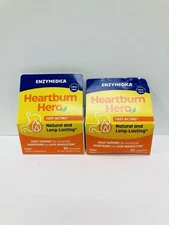 ENZYMEDICA HEARTBURN Chewables Orange Vanilla Flavor 42Ct X 2 EXP 3/27