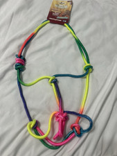Tough 1 Rainbow Color Fully Adjustable Miniature Horse Size Halter MWT 50-1020M
