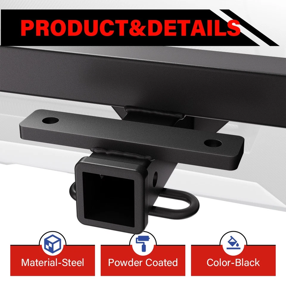 Engate de reboque para Toyota Tacoma 2016-2023 kit de reboque de para-choque traseiro receptor de 2 polegadas - Imagem 4 de 4