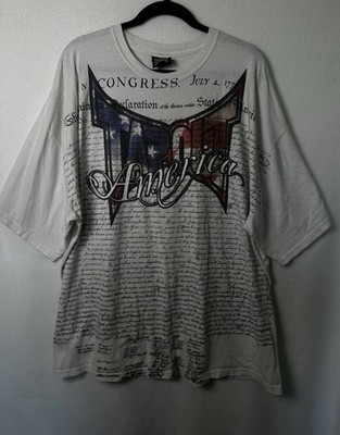 VTG Y2K Tap Out Men's XL America Declaration of Independence Graphic T-shirt