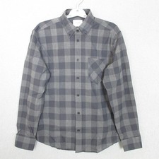 Billy Reid Mens Button Down Shirt Standard Fit Plaid Grey Size Small NEW