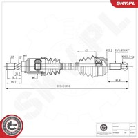 Esen SKV Antriebswelle 40SKV240 FüR Nissan Note E11 NE11 Micra 3 K12 Dci