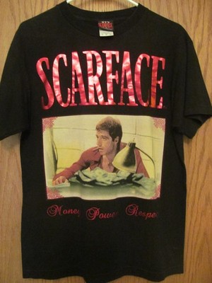 SCARFACE Money, Power, Respect Black T-Shirt, M