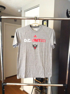 D.C. United Gray Polyester Shirt Adult Medium Adidas